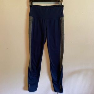 Avia Leggings Size S Navy Blue and Gray